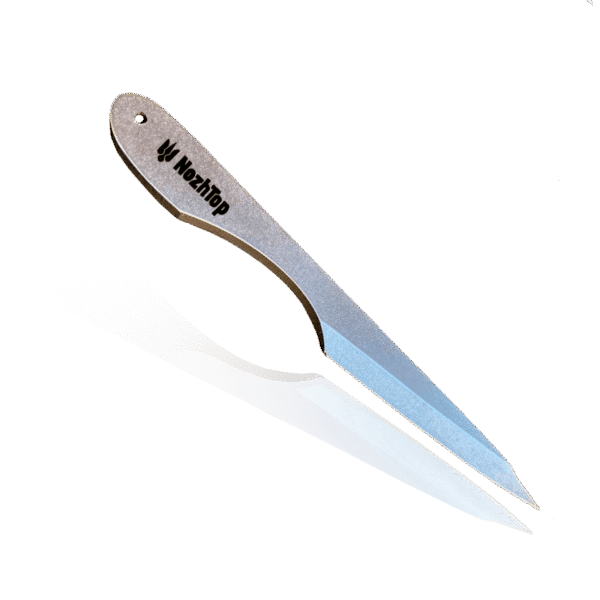 Couteau de lancer Hornet No-Spin – 250 mm (9,8 po), 245 g, acier carbone 8 mm, finition délavée par NozhTop