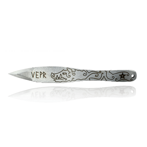 Kunai throwing knife with ring pommel and tapered blade – designed for precision and control