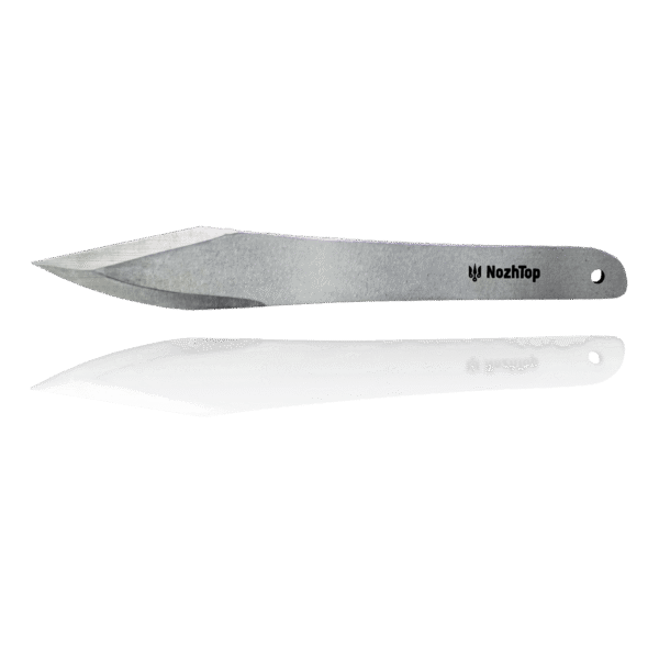 Couteau de lancer Falcon – 250 mm (9,8 po), 260 g, 6 mm, acier à ressort suédois, finition polie par NozhTop