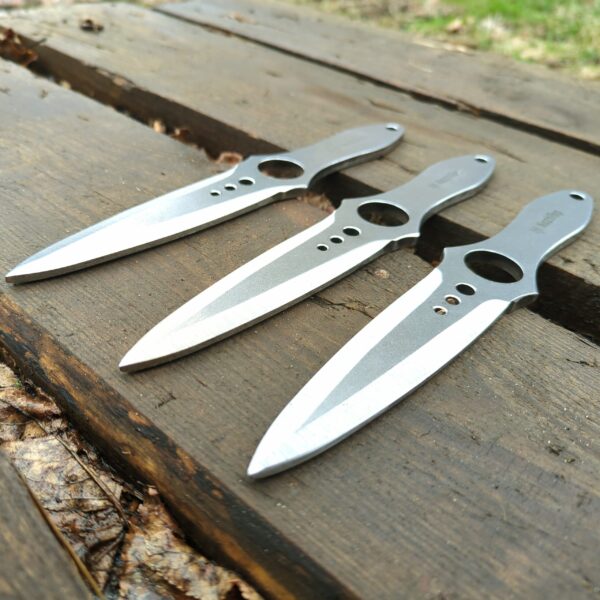 Kunai Skeleton Throwing Knife – 250mm (9.8in), 240g, Polished Spring Steel by NozhTop – Image 3