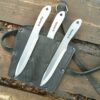 Freeknife M2 Set of 3 Throwing Knives – 9.8in (250mm), 250g, Swedish Spring Steel, Black Leather Sport Sheath NozhTop – Image 2