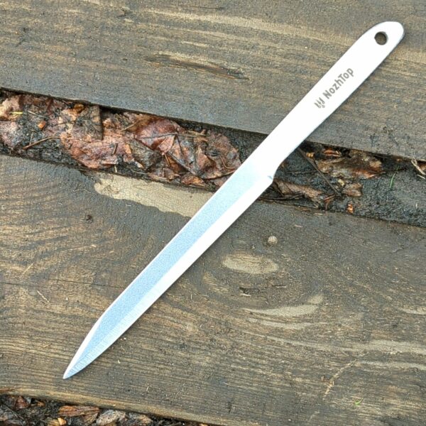 Garfish Throwing Knife – 300mm (11.8in), 225g, Polished Spring Steel by NozhTop - Image 2