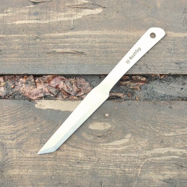 Tantogator Throwing Knife – 270mm (10.6in), 240g, Polished Spring Steel by NozhTop – Image 2