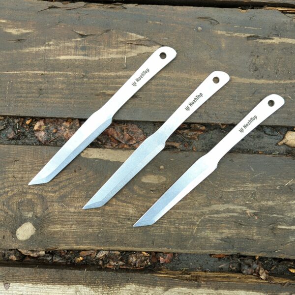 Tantogator Throwing Knife – 270mm (10.6in), 240g, Polished Spring Steel by NozhTop – Image 3