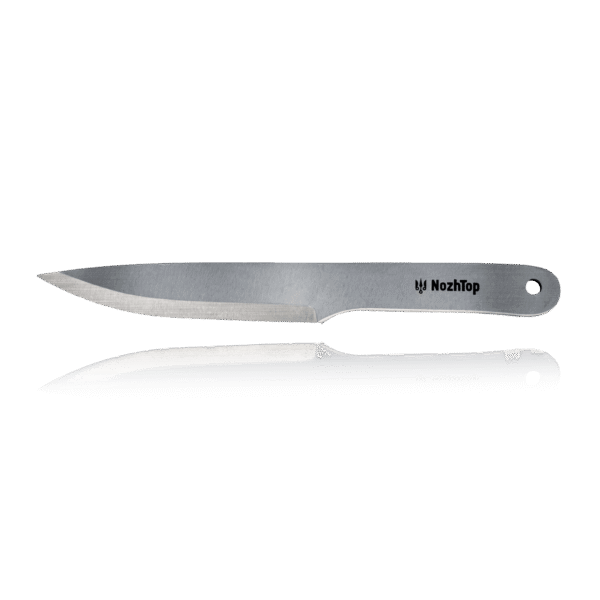 Couteau de lancer Primus – Manche plat, 250 mm, acier à ressort suédois par NozhTop
