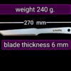 Tantogator Throwing Knife – 270mm (10.6in), 240g, Polished Spring Steel by NozhTop - Image 4