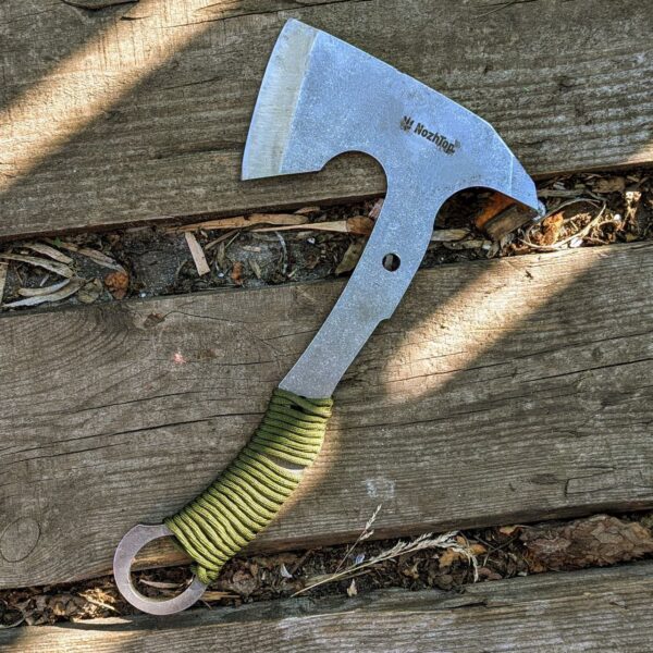 Varangian Throwing Axe – Polished Spring Steel, 12.2in (310mm), 650g, Tactical Outdoor Tool by NozhTop – Image 3