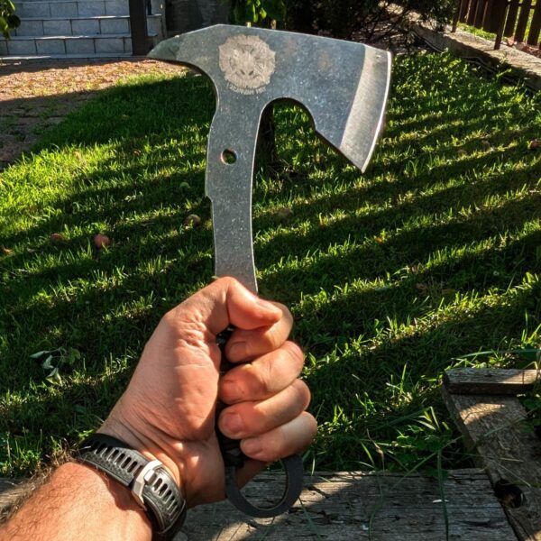 Varangian Throwing Axe – Polished Spring Steel, 12.2in (310mm), 650g, Tactical Outdoor Tool by NozhTop – Image 4