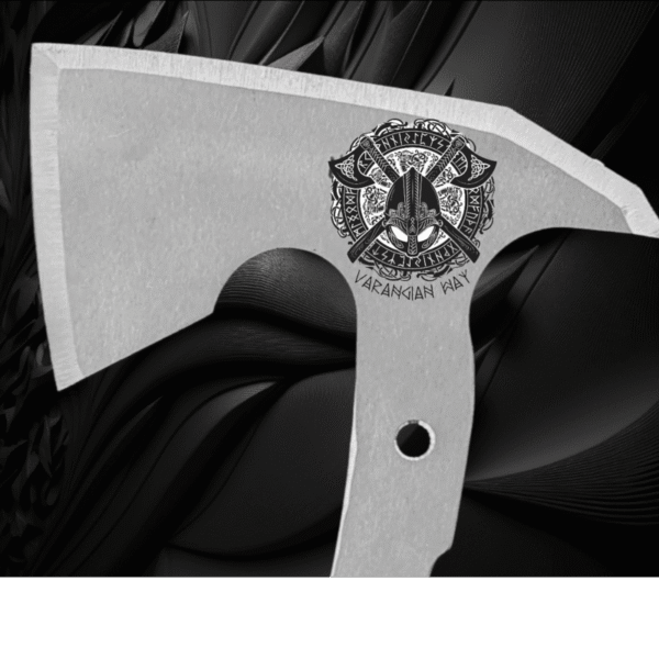 Hache de lancer varangienne – Acier à ressort poli, 310 mm (12,2 po), 650 g, outil tactique d'extérieur par NozhTop